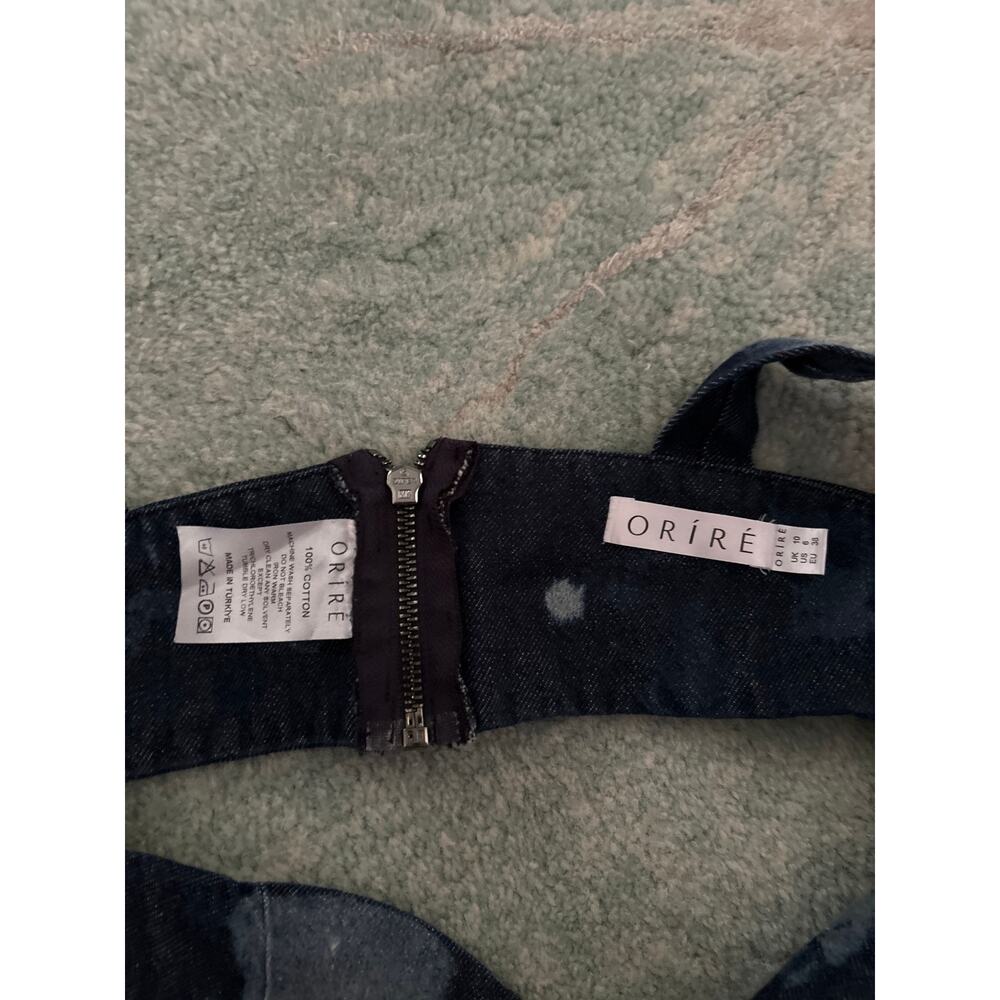 ORIRE Bubi Denim Bustier Crop Top Night Out Rave Club Festival In Size 6 NWOT - Picture 6 of 6